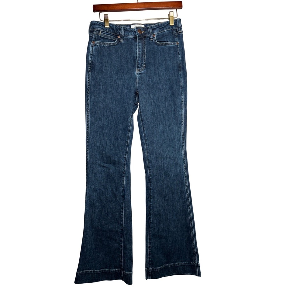 Wrangler Retro Womens High Rise 28 Trumpet Flare Jeans Dark Wash Denim Rodeo‎